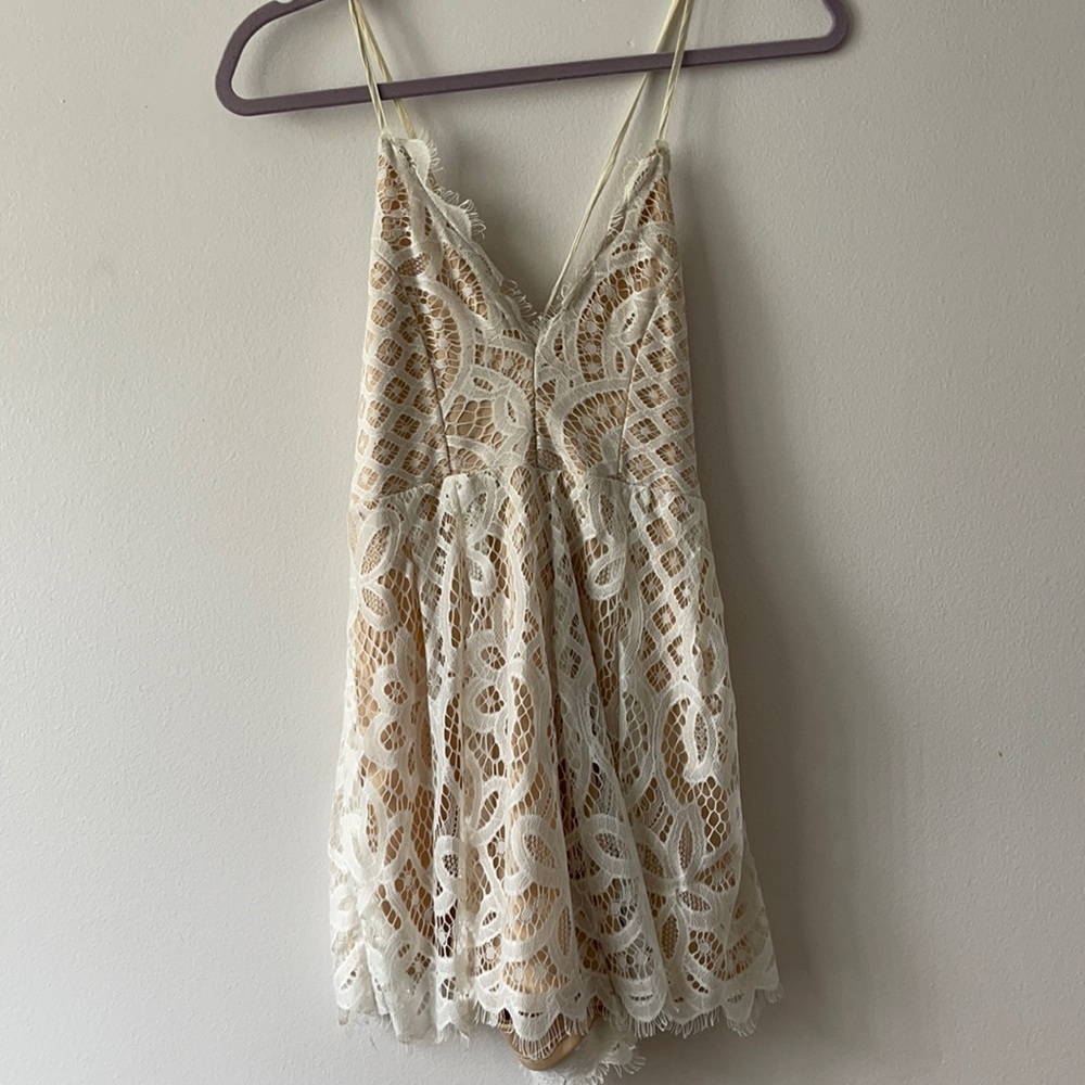 White lace romper